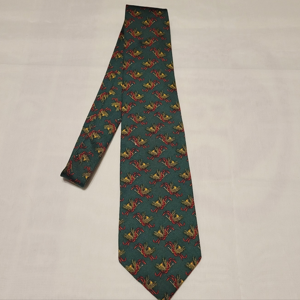 Brooks Brothers 100% Silk Tie Multicolor Flower Plant Made In USA